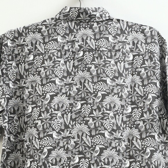 Bonobos Riviera Linen Short Sleeve Men's Shirt Print Tailored Fit Long L 283322 - Picture 10 of 11